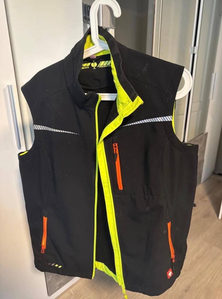 Engelbert Strauss Bodywarmer Zwart/Neon Geel Dames 2XL, Ophalen of Verzenden, Zo goed als nieuw, Maat 46/48 (XL) of groter, Zwart