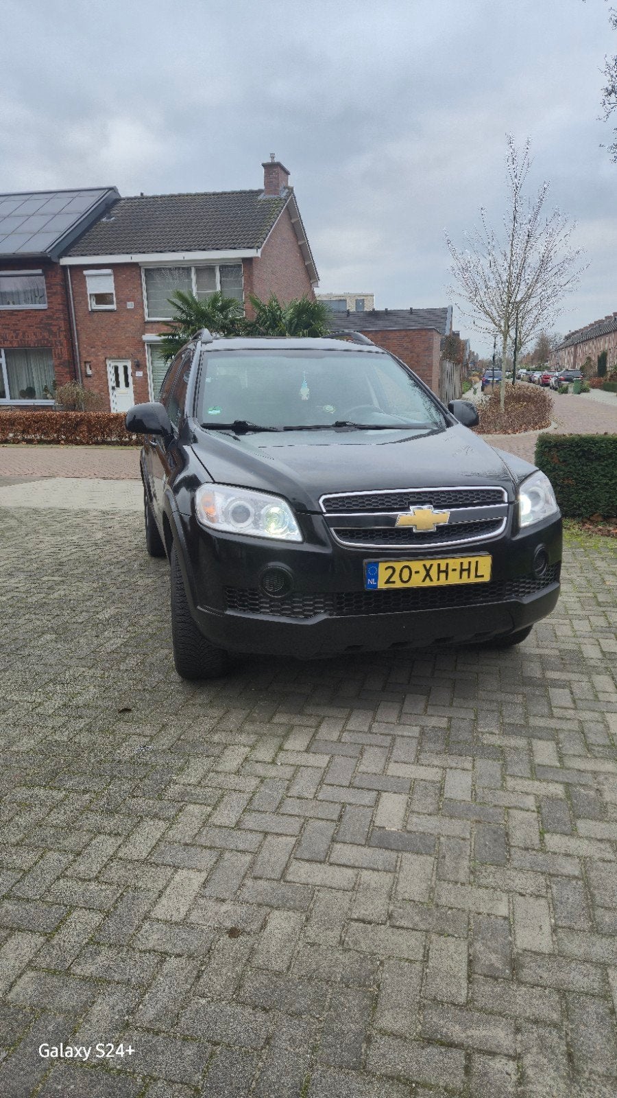 Chevrolet Captiva 2.4 2WD 2007 Zwart 7 Person, Auto's, Chevrolet, 136 pk, 4 cilinders, 7 stoelen, Zwart