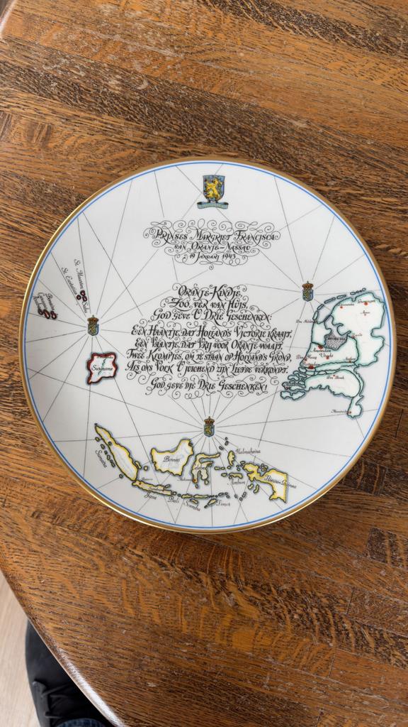 Gedenkbord geboorte Prinses Margriet, Antiek en Kunst, Ophalen of Verzenden