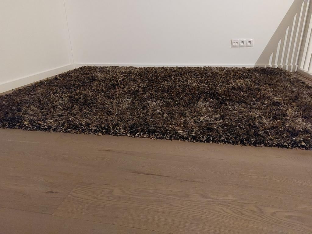 Brinker Carpet Shaggy Glider 170x230 Grijs/bruin gemêleerd, Shaggy, 200 cm of meer, Ophalen of Verzenden, Zo goed als nieuw