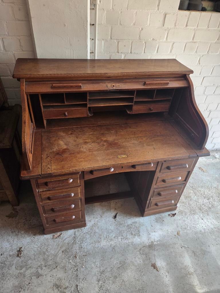 Oud bureau kast secretaris, Ophalen of Verzenden, Gebruikt