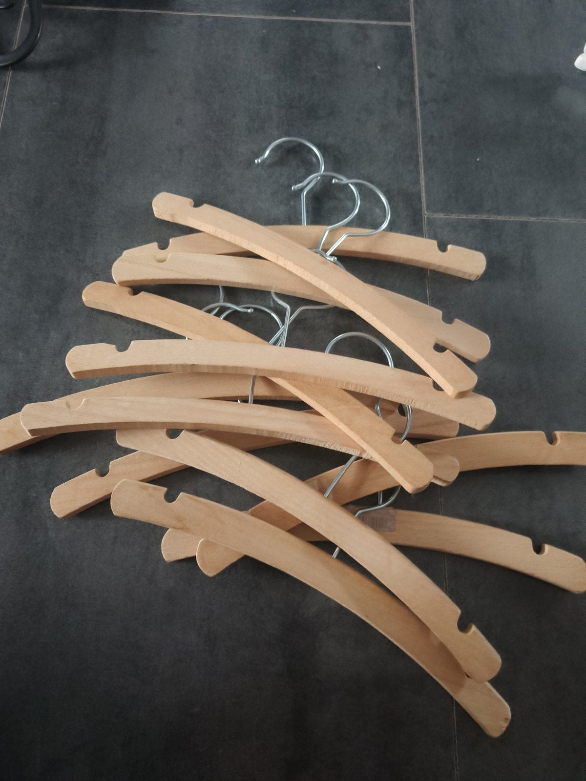 12 houten kledinghangers baby/kind, Ophalen of Verzenden