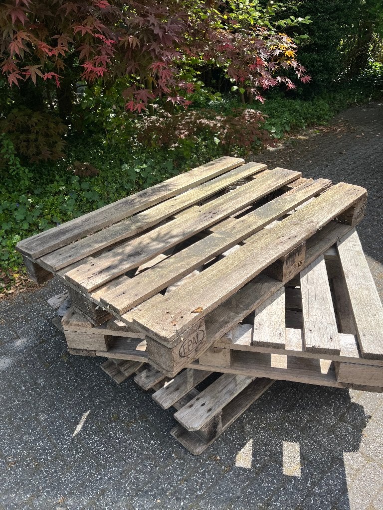 pallets (vier stuks), Ophalen, Gebruikt, 50 mm of meer, Pallet