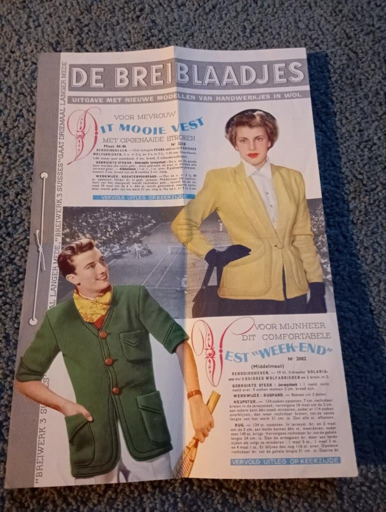 Vintage Brei blaadje Folder zoz, Verzamelen, Ophalen of Verzenden