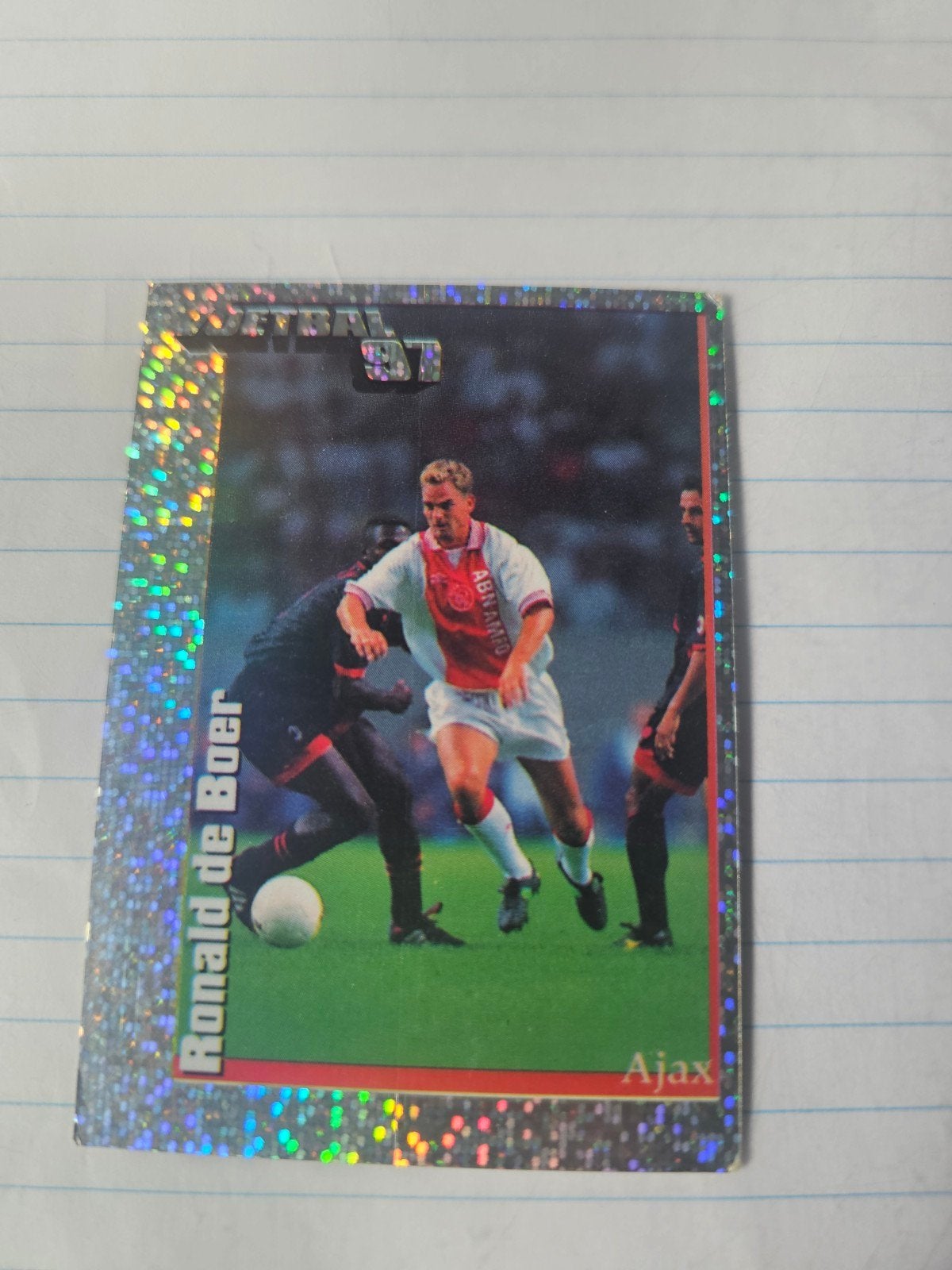 Panini Voetbal 97 Ronald de Boer Ajax, Ophalen of Verzenden, Nieuw, Ajax