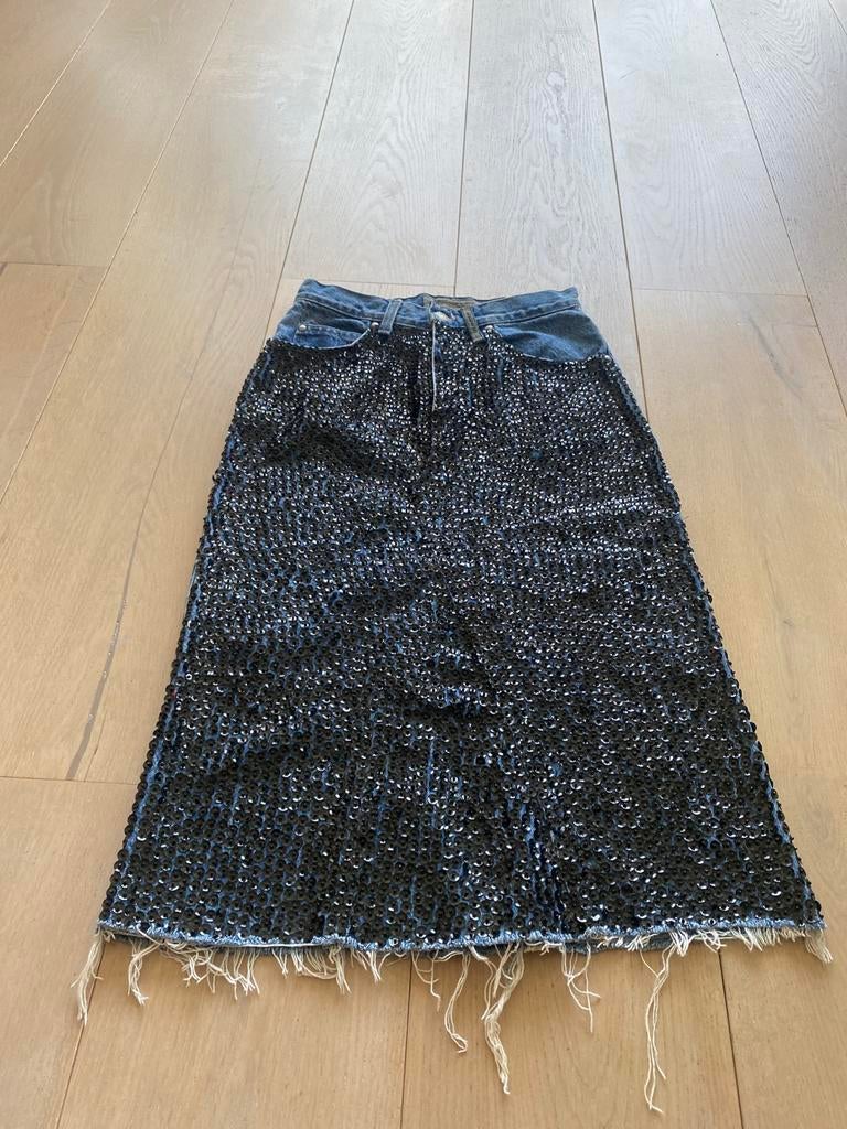 Levi s rok pailletten s nieuwstaat, Kleding | Dames, Rokken, Blauw, Ophalen of Verzenden, Zo goed als nieuw, Maat 36 (S)