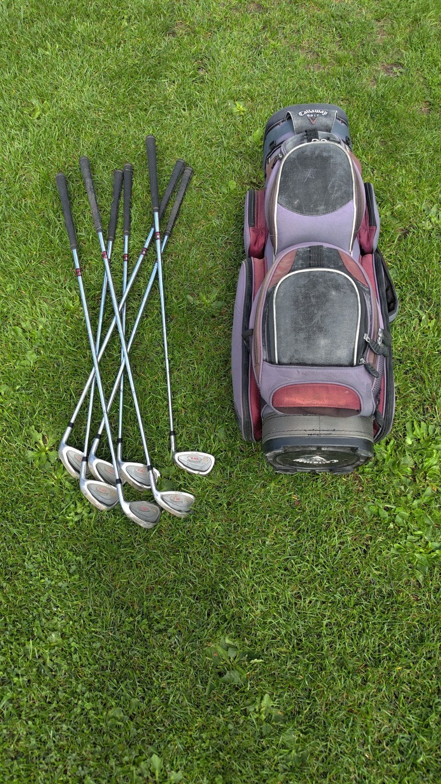 7 Memphis golfclubs met Callaway golftas, Ophalen of Verzenden