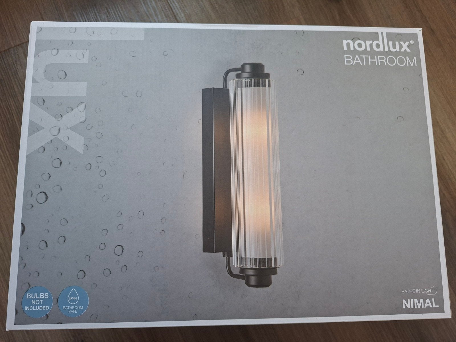 2x Nordlux Nimal badkamerlamp zwart wandlamp (p/s), Ophalen, Zwart, E14 (klein), Nieuw