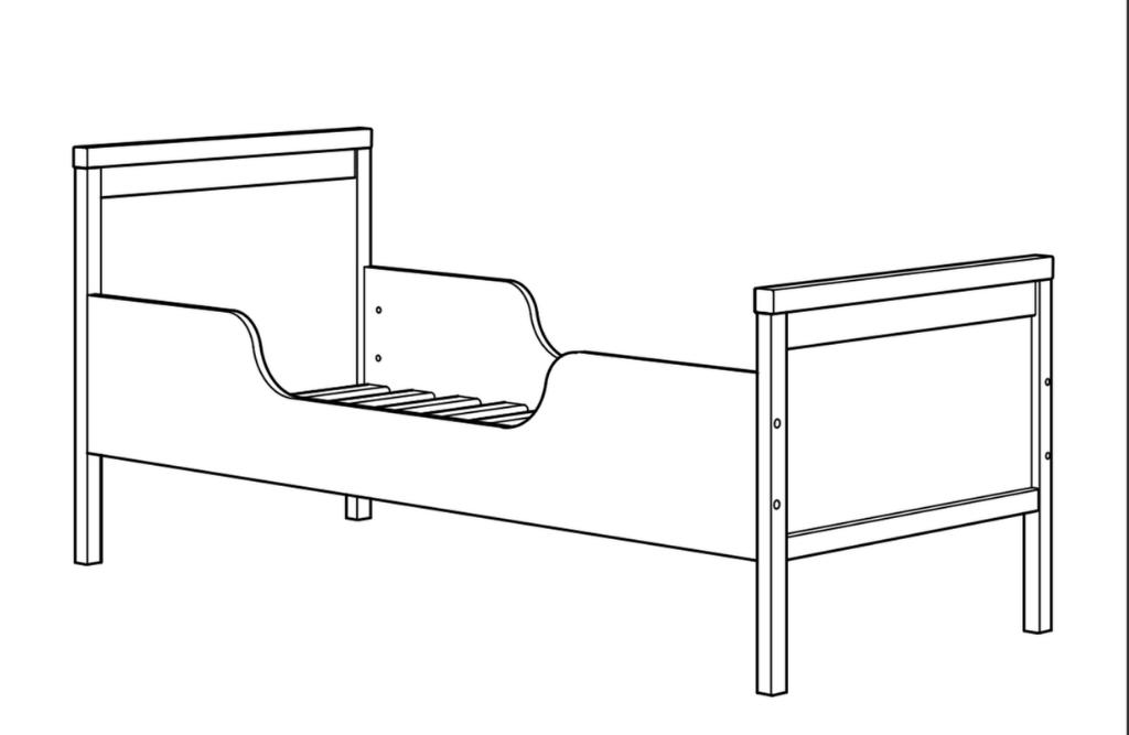 Ikea kinderbed Sultan wit / Ikea children's bed white, Gebruikt, 70 tot 85 cm, 140 tot 160 cm, Ophalen