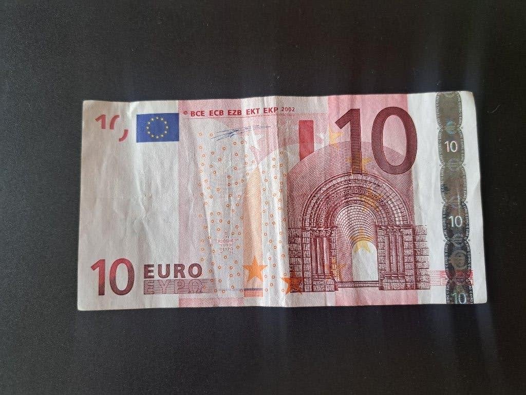 2002 Duitsland 10 euro 1e serie Duisenberg code R006H6, Verzenden, Duitsland, 10 euro, Los biljet
