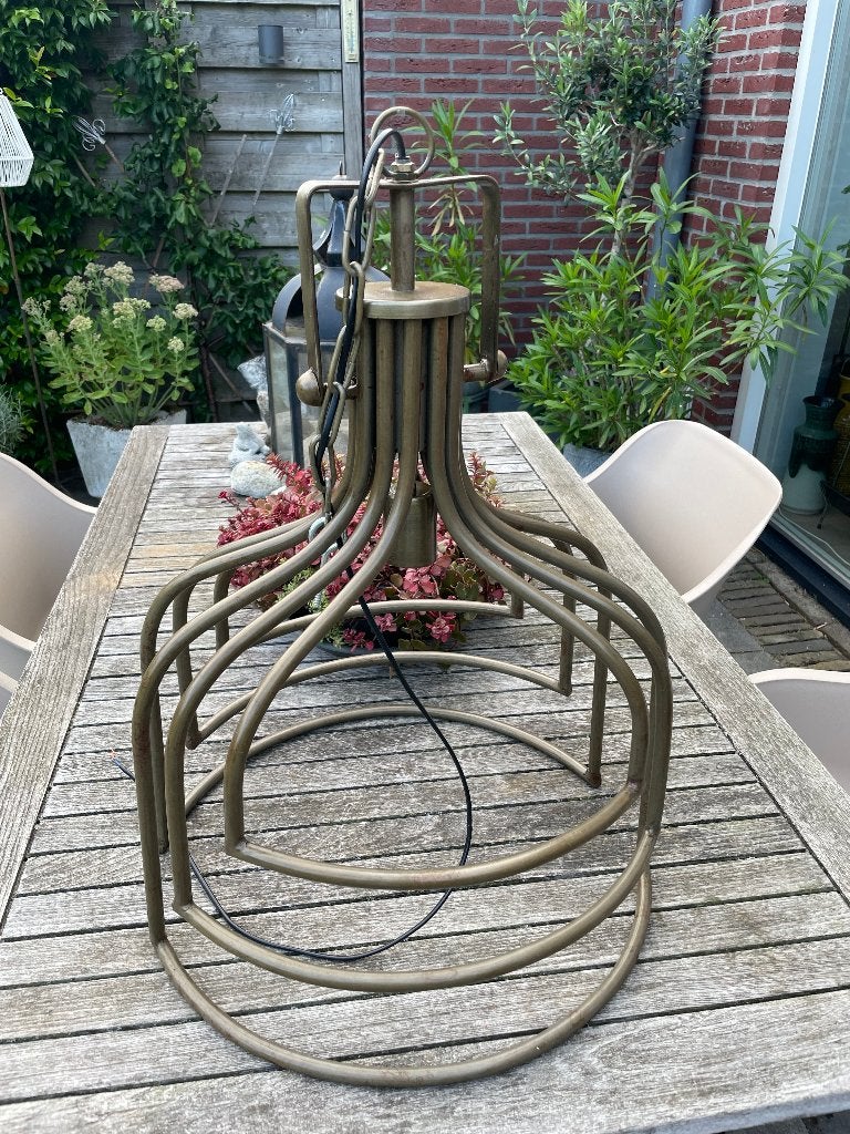 PTMD hanglamp Denli brons/messingkleurig metaal, Gebruikt, Metaal, Modern, E27 (groot)