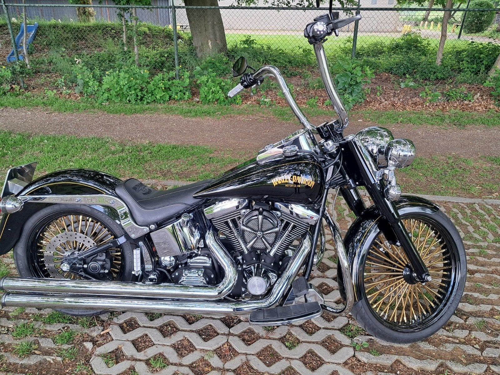 Harley-Davidson Softail - Uniek zgan(ruil streetglide mog.), 2 cilinders, Sportuitlaat, 1340 cc, Gebruikt