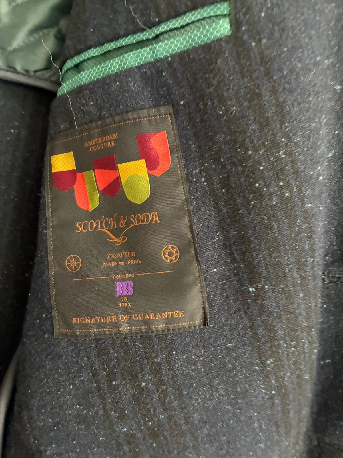 Scotch&soda colbert, Ophalen of Verzenden, Zo goed als nieuw, Maat 48/50 (M), Blauw
