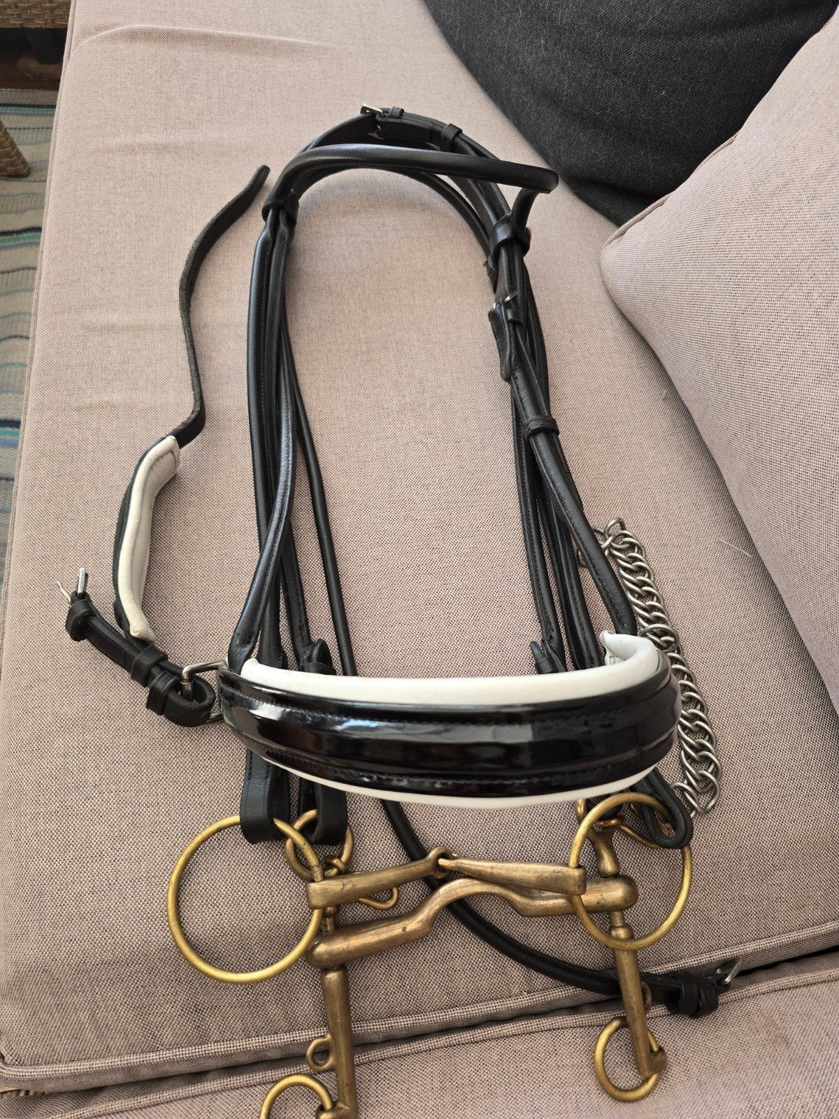 premiera stang en trens hoofdstel, Hoofdstel, Inclusief bit, Ophalen of Verzenden, Zwart