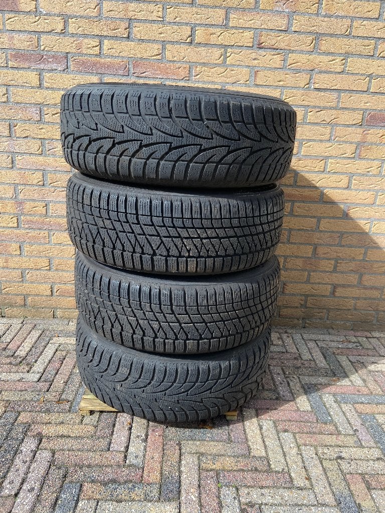 Alu-velgen + winterbanden (steek 5x114,3) - (naaf Ø 72,5mm), Ophalen, Gebruikt
