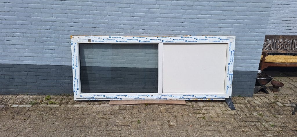 Kunstof deur, 215 cm of meer, Glas, Ophalen, 100 tot 120 cm