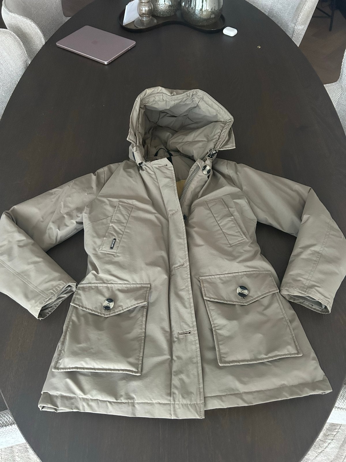 Airforce jas in goede staat met kleine imperfecties, Ophalen of Verzenden, Gedragen, Maat 36 (S), Grijs