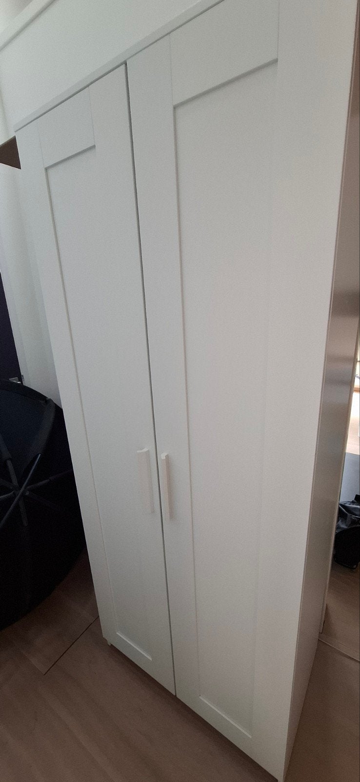 IKEA BRIMNES kledingkast met 2 deuren, wit, Ophalen, Gebruikt, 100 tot 150 cm, 150 tot 200 cm