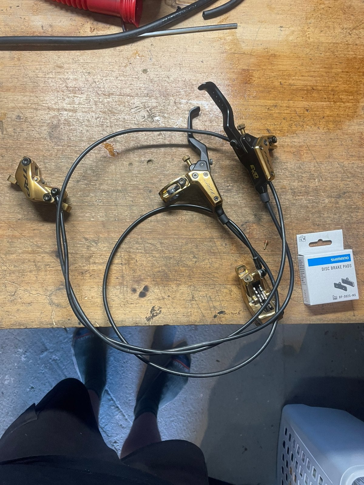 Trp evo pro remset, Fietsen en Brommers, Fietsonderdelen, Remmen, Gebruikt, Ophalen of Verzenden, Aluminium
