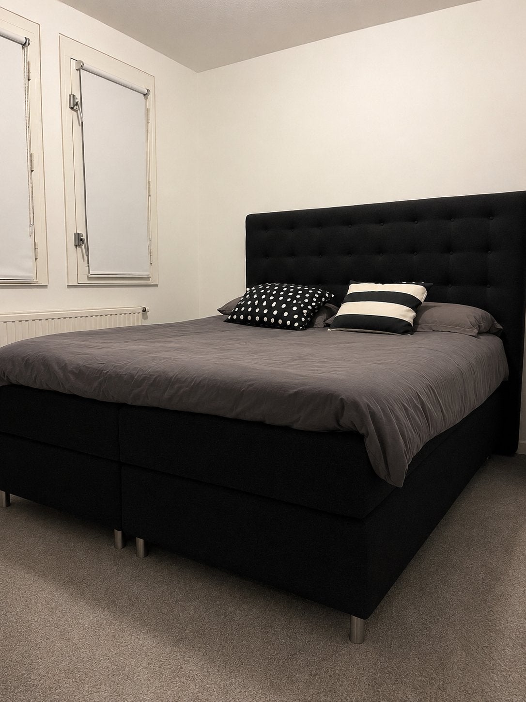 IKEA Dunvik boxspring 180x200, Ophalen, Gebruikt, Zwart, Tweepersoons