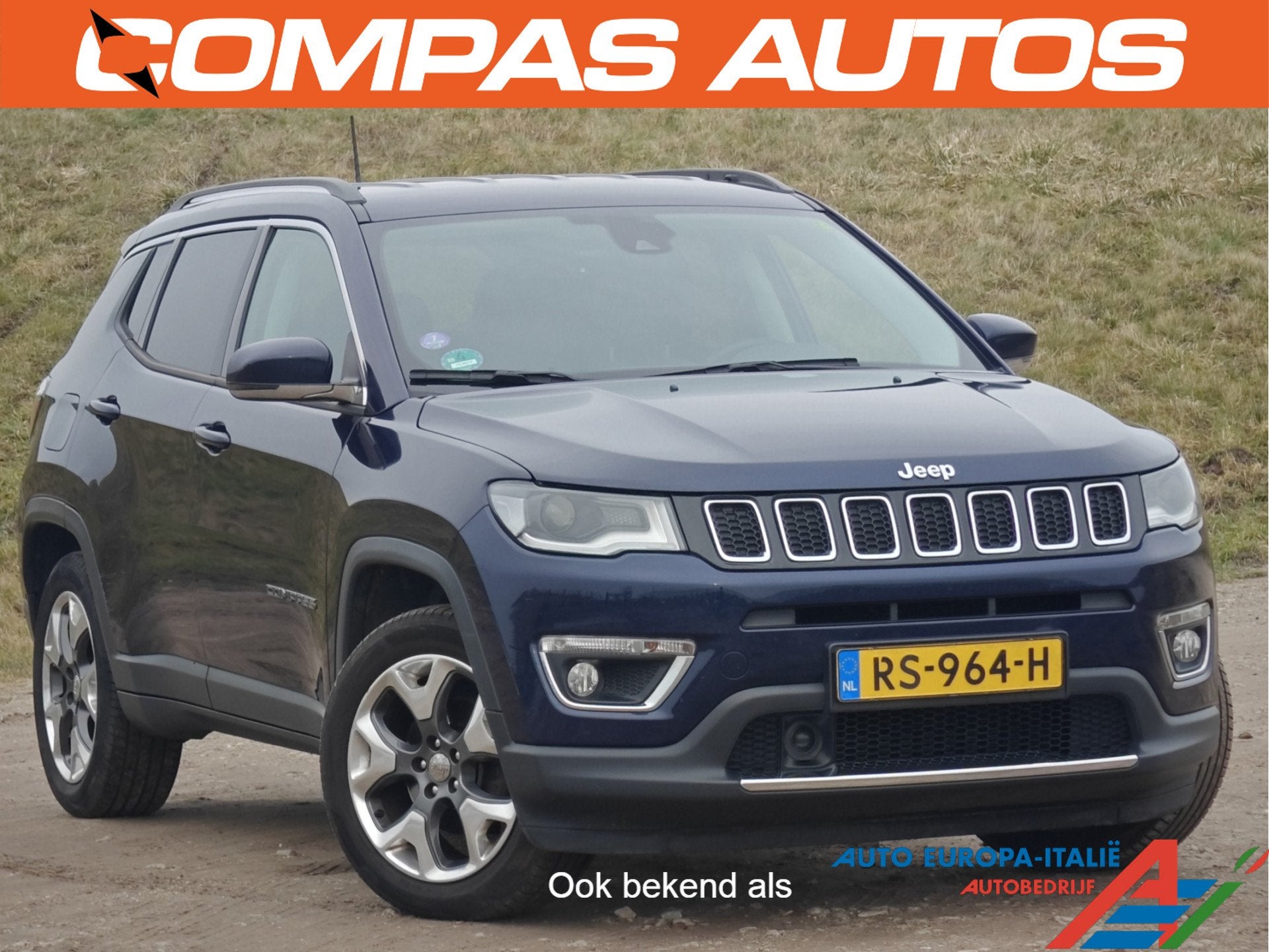 Jeep Compass 1.4 MultiAir Opening Edition Plus (bj 2018), Auto's, Jeep, 450 kg, Gebruikt, 4 cilinders, Blauw