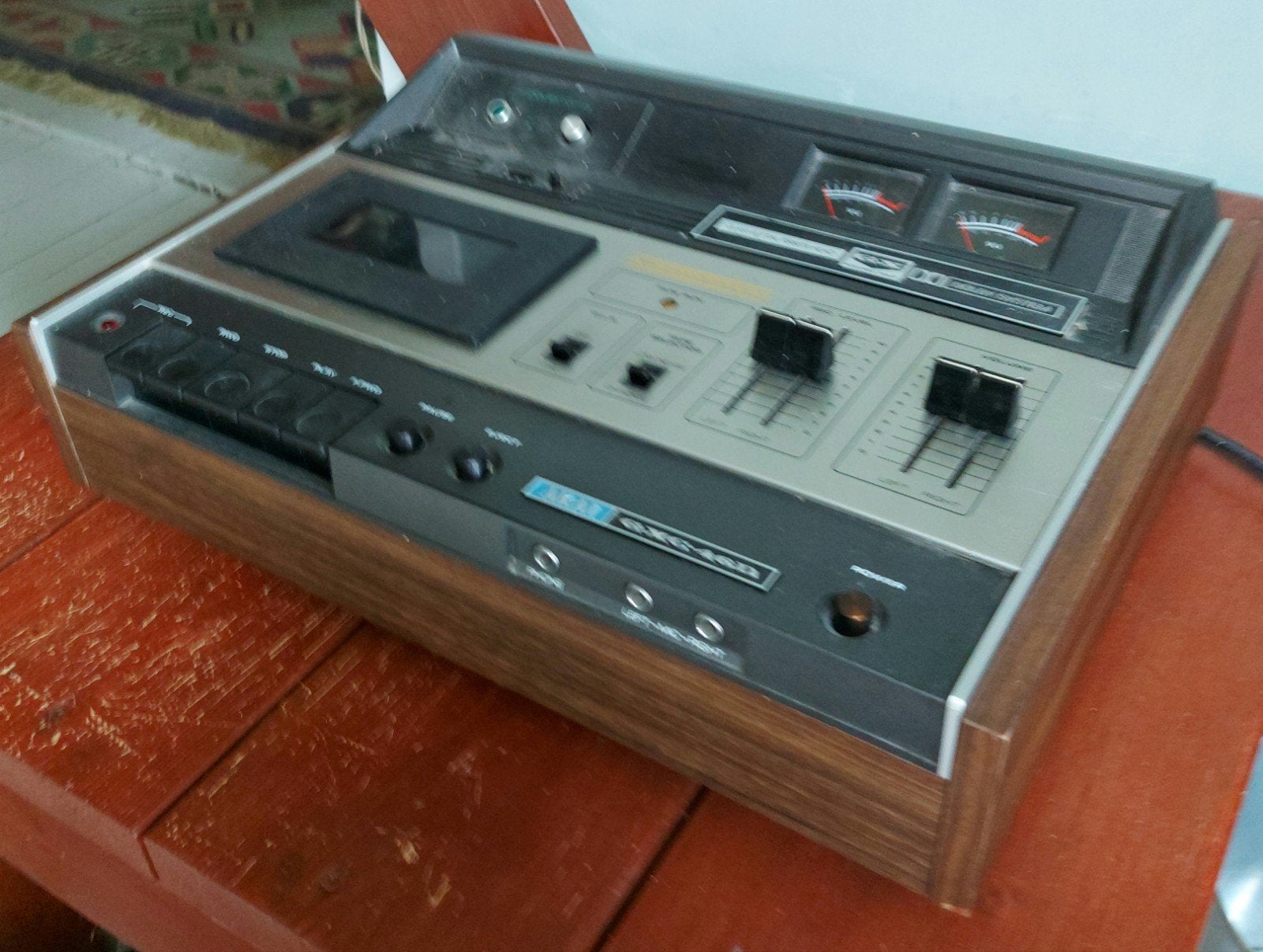 AKAI GXC-46D CASSETTEDECK. Vintage bovenlader., Ophalen of Verzenden, Enkel, Akai, Tape counter