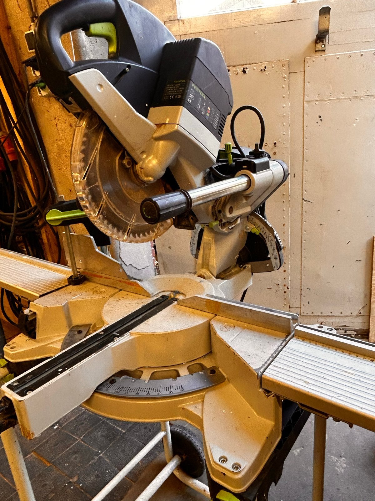 Festool Afkortzaag Kapex KS 120 EB met onderstel, Ophalen, Gebruikt, 70 mm of meer, Afkortzaag