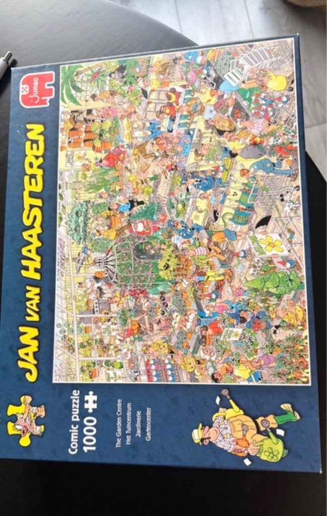 Jan van Haasteren - tuincentrum (1000), Ophalen of Verzenden, 500 t/m 1500 stukjes, Zo goed als nieuw, Legpuzzel