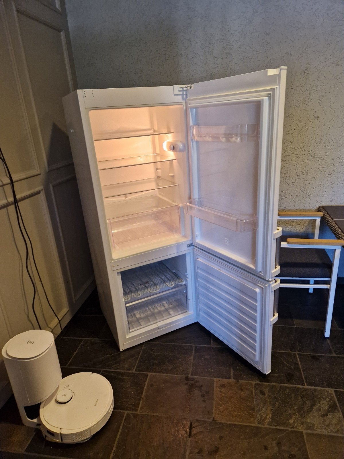 Whirlpool Koelvriescombinatie 154cm A+, Ophalen, Gebruikt, 200 liter of meer, Met aparte vriezer