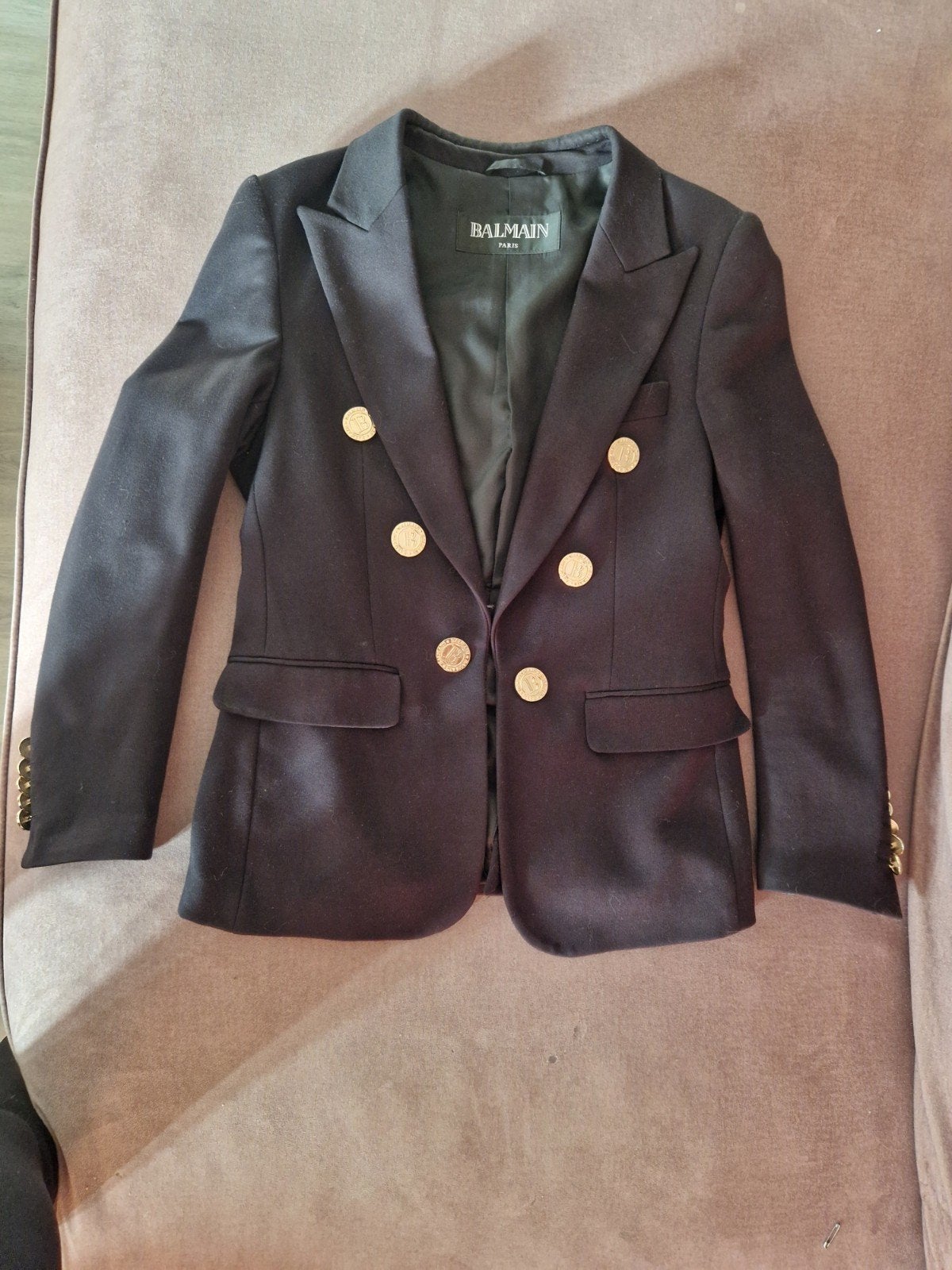Balmain Zwart Jasje met Gouden Knoppen - Maat 38, Maat 38/40 (M), Zwart, Ophalen of Verzenden, Zo goed als nieuw