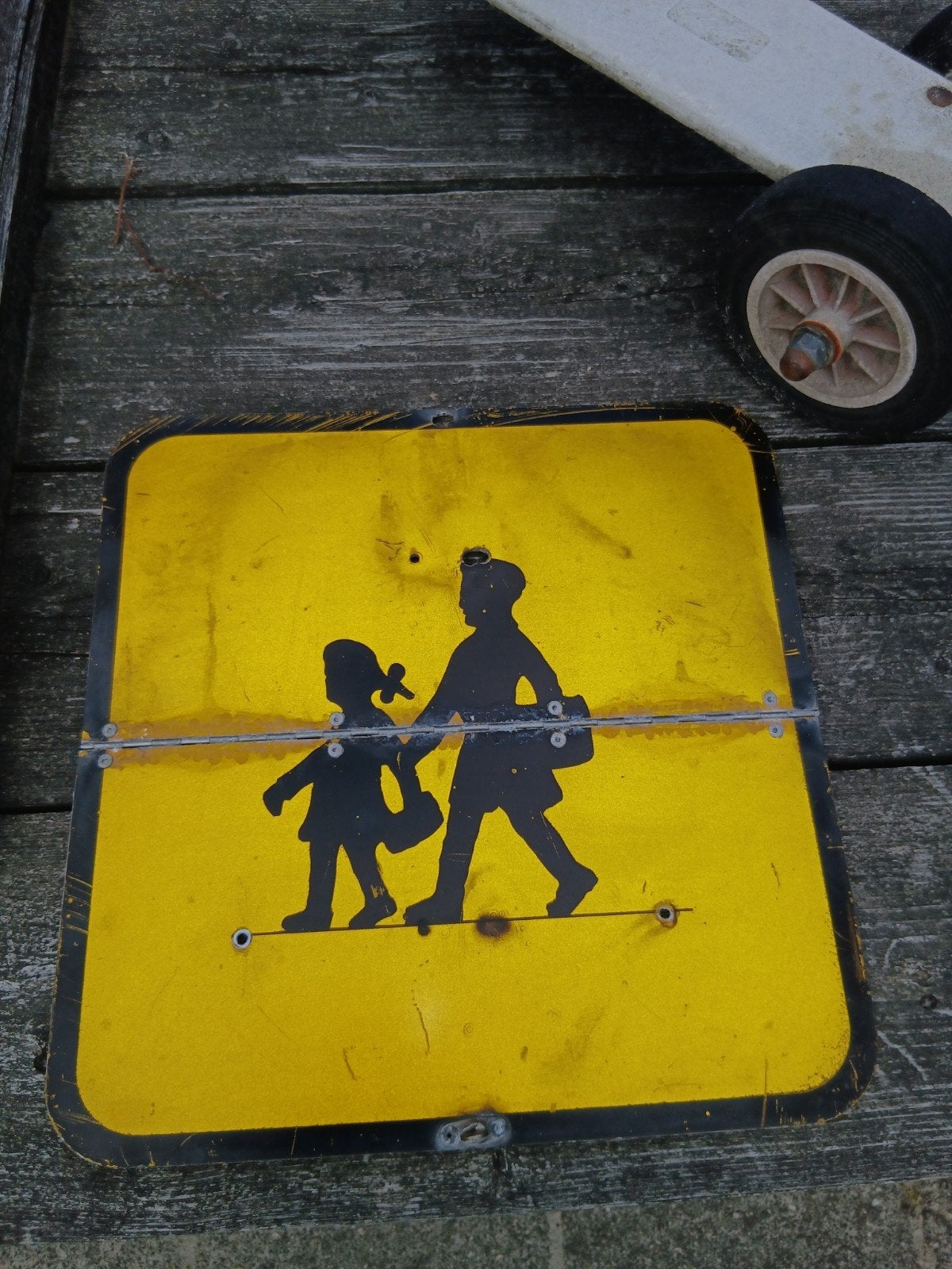 oud vintage verkeersbord, Ophalen of Verzenden