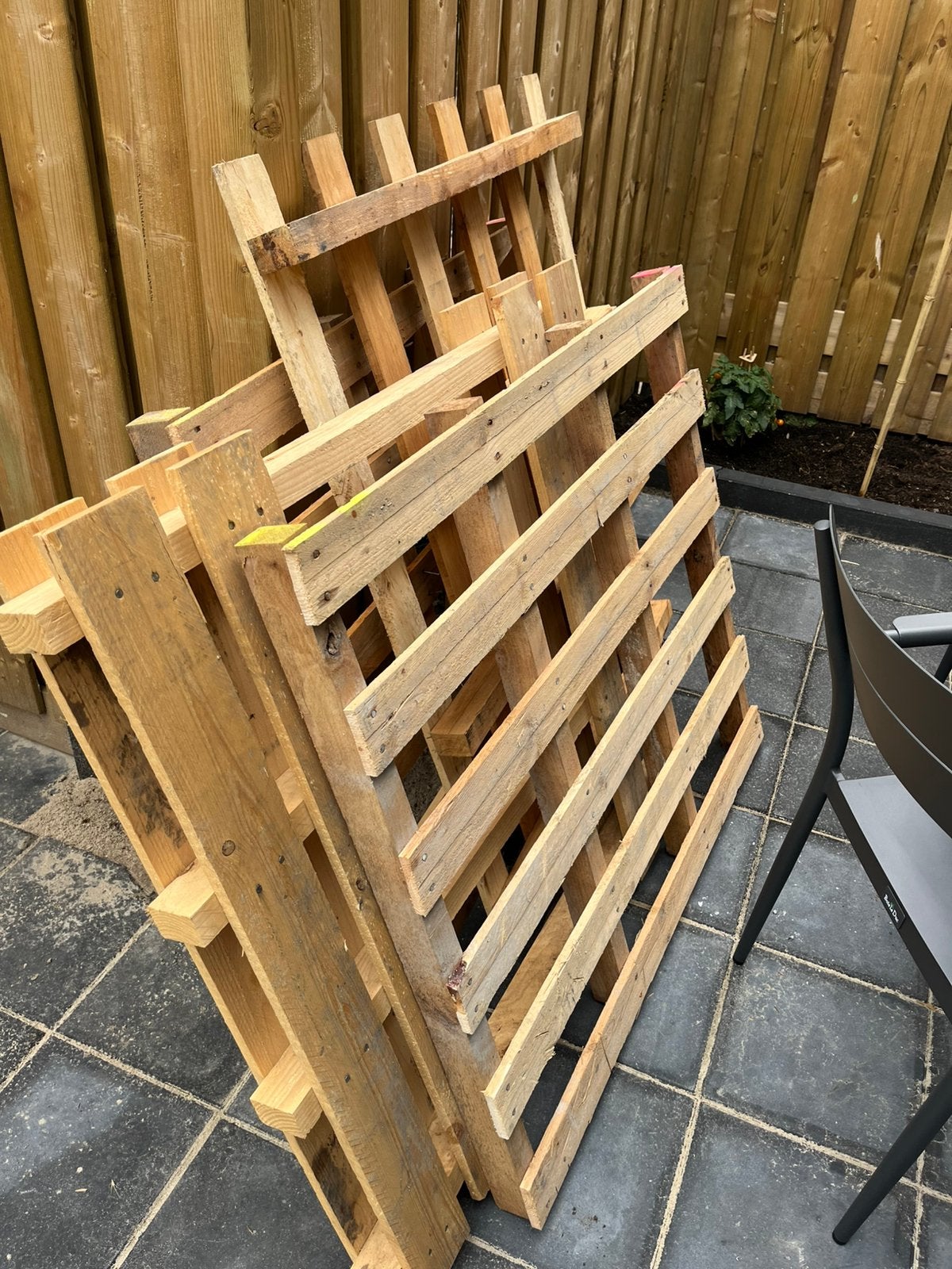 4 pallets gratis afhalen, Ophalen, Zo goed als nieuw, Pallet, Minder dan 200 cm