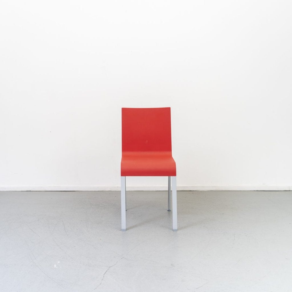 Vitra .03 Stoel Rood Kunststof (Niet stapelbaar) - Gepoederc, Huis en Inrichting, Stoelen, Niet ingevuld, Zo goed als nieuw, Niet ingevuld