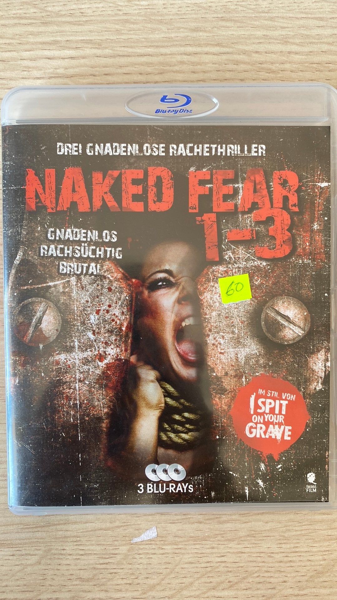Naked fear 1 2 3 blu ray trilogy, Ophalen of Verzenden, Zo goed als nieuw, Horror
