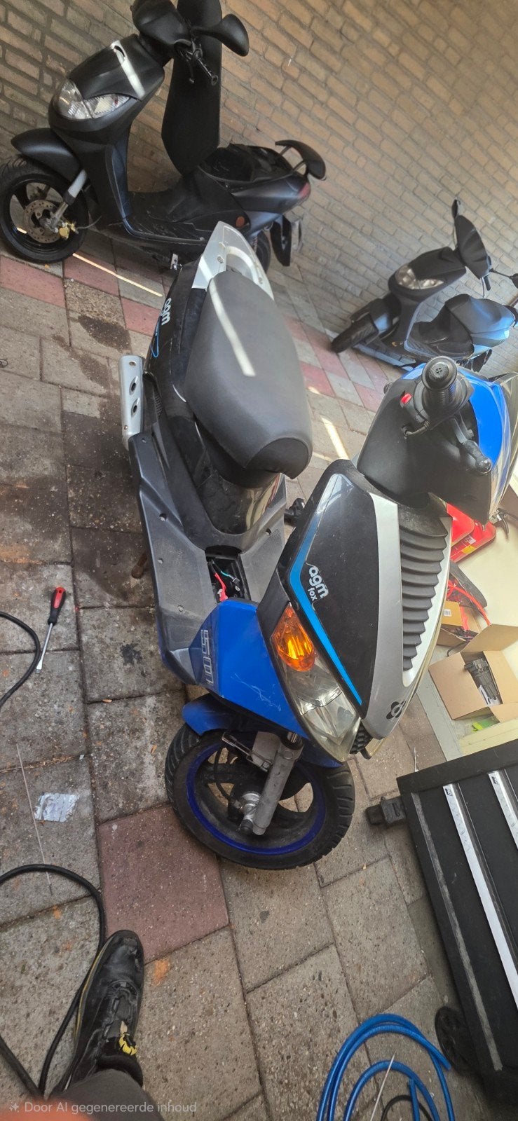 AGM FOX Snorscooter (Blauwe Plaat) – Nette Scooter, Fietsen en Brommers, Snorfietsen en Snorscooters, Gebruikt, Overige merken