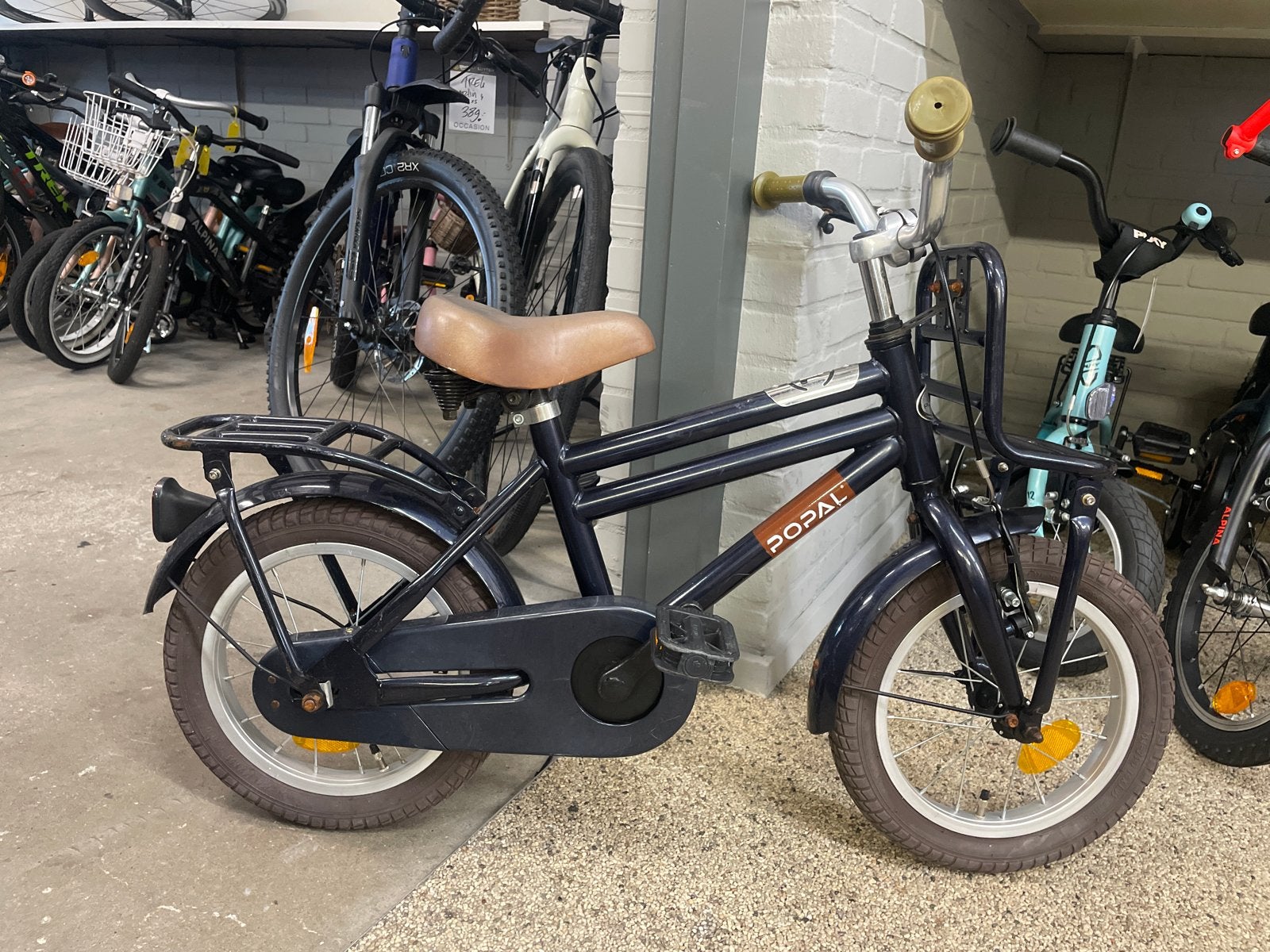 Popal kinderfiets 12 inch - Donkerblauw, Fietsen en Brommers, Fietsen | Kinderfietsjes, Ophalen of Verzenden, Gebruikt, Terugtraprem
