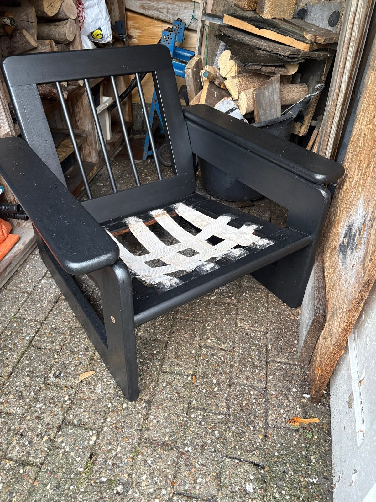 Binnen en buiten relaxe stoel, Ophalen, Zwart, Zo goed als nieuw, Finland afkomstig
