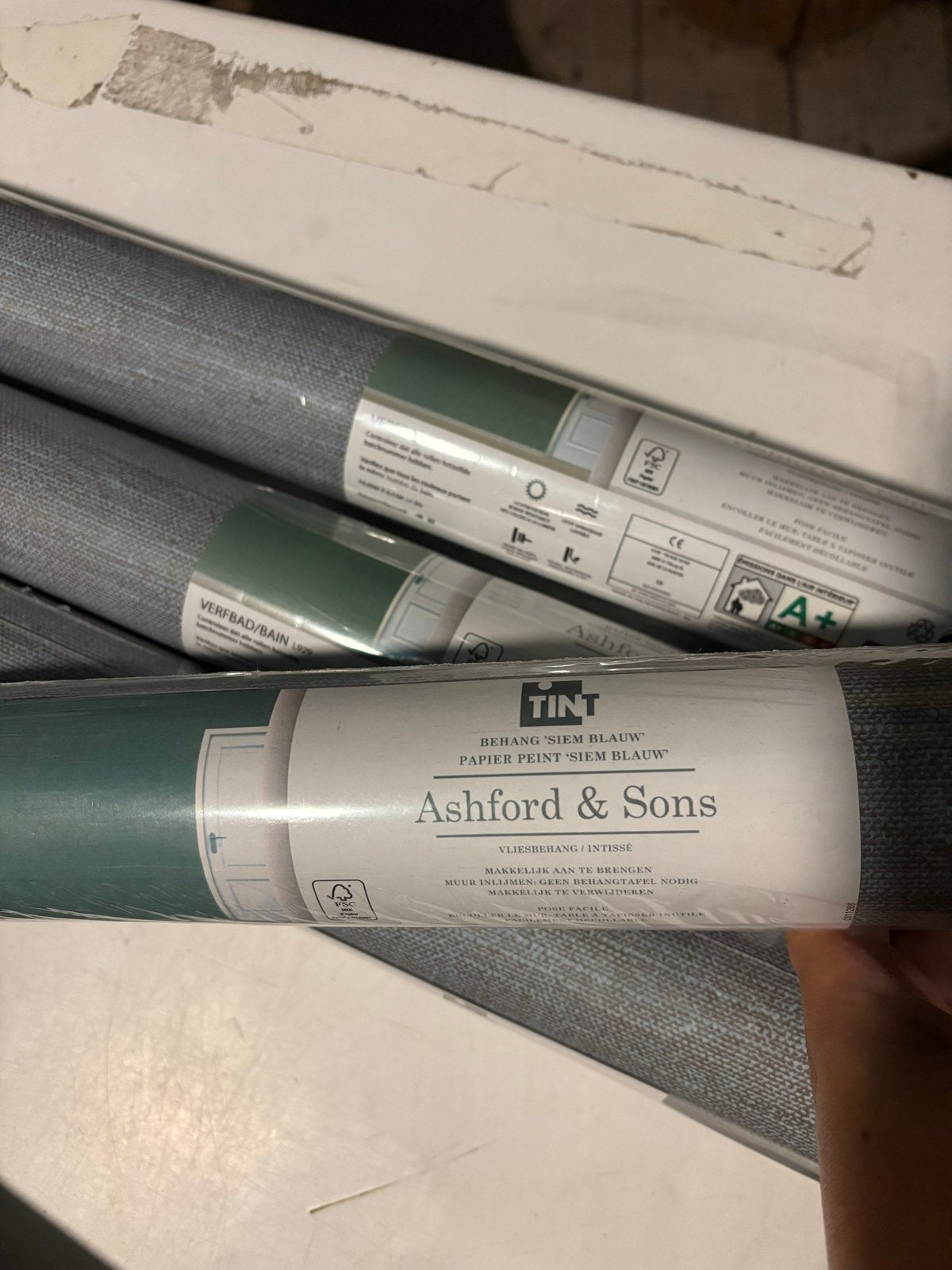 Ashford & Sons Behang - Stijlvol en Duurzaam, Ophalen of Verzenden, Vliesbehang, Grijs, Overige merken