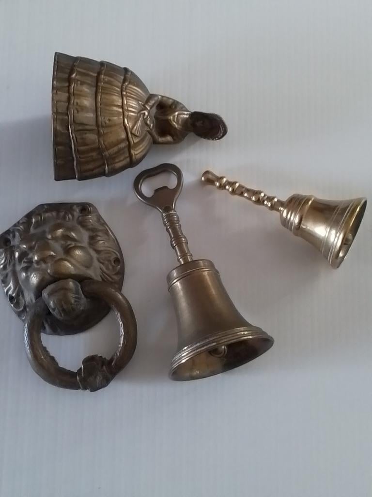 Lotje koperen Bellen en Deurklopper, Antiek en Kunst, Antiek | Koper en Brons, Ophalen of Verzenden