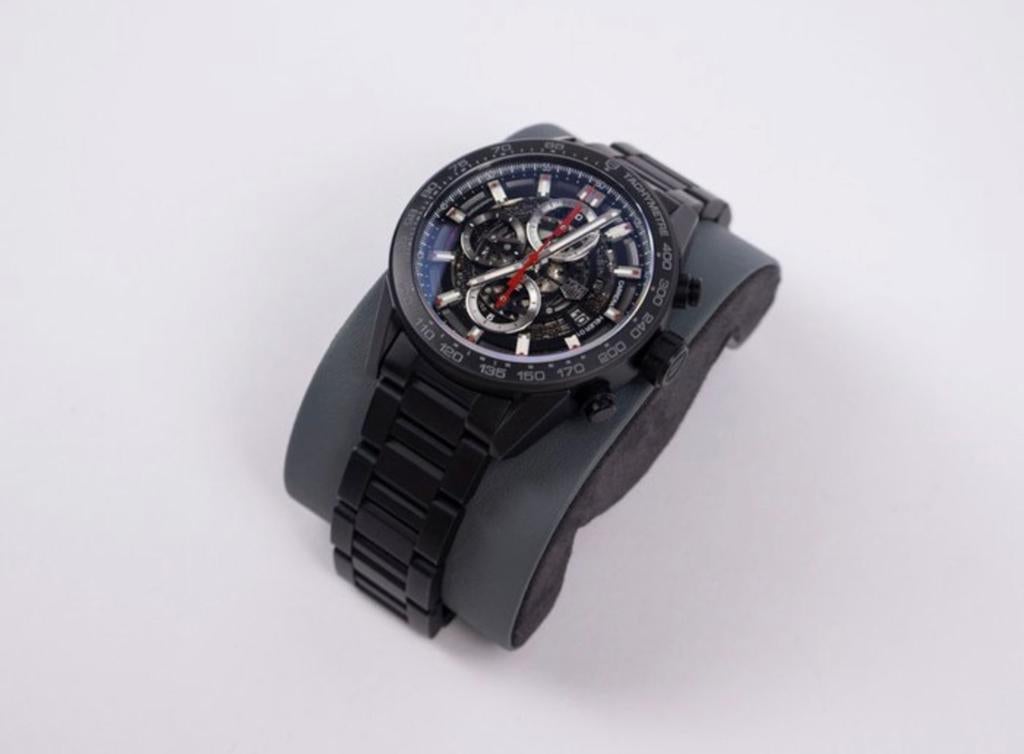 TAG Heuer Carrera 01 Skeleton Full Black CAR2090, Staal, Staal, Polshorloge, Ophalen of Verzenden