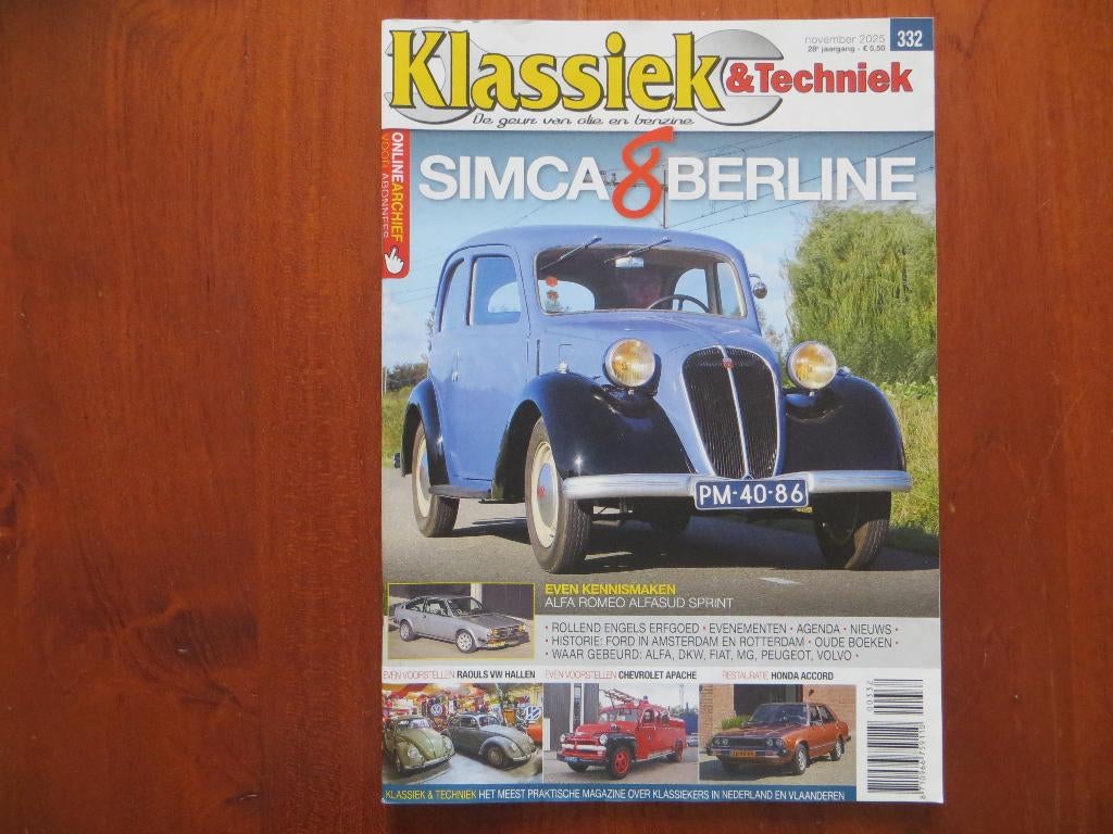 Klassiek & Techniek 332 Simca 8 Berline, Alfa Alfasud Sprint, Ophalen of Verzenden, Nieuw, Alfa Romeo
