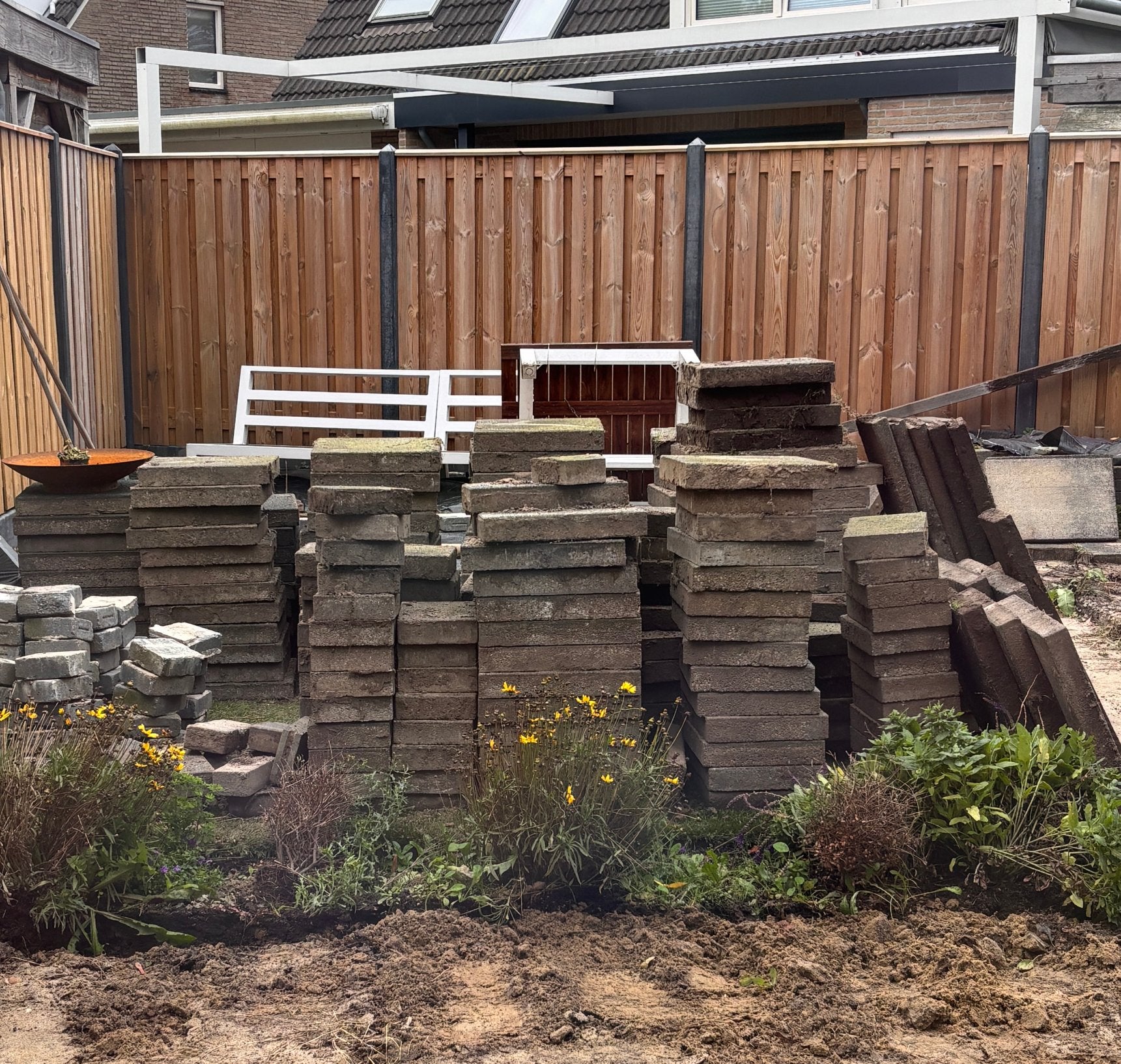 Terrastegels GRATIS 40x40, 40x60, 40x20 20x20, Ophalen, Gebruikt, Beton, Terrastegels