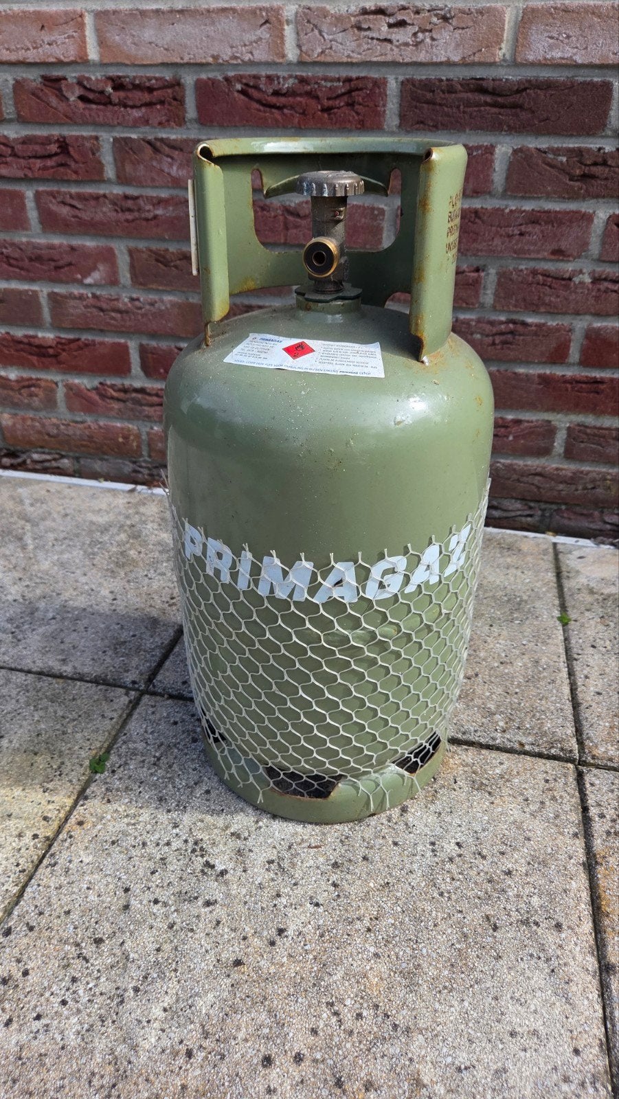 Primagas 6kg gasfles (bijna leeg) - hervulbaar, Ophalen