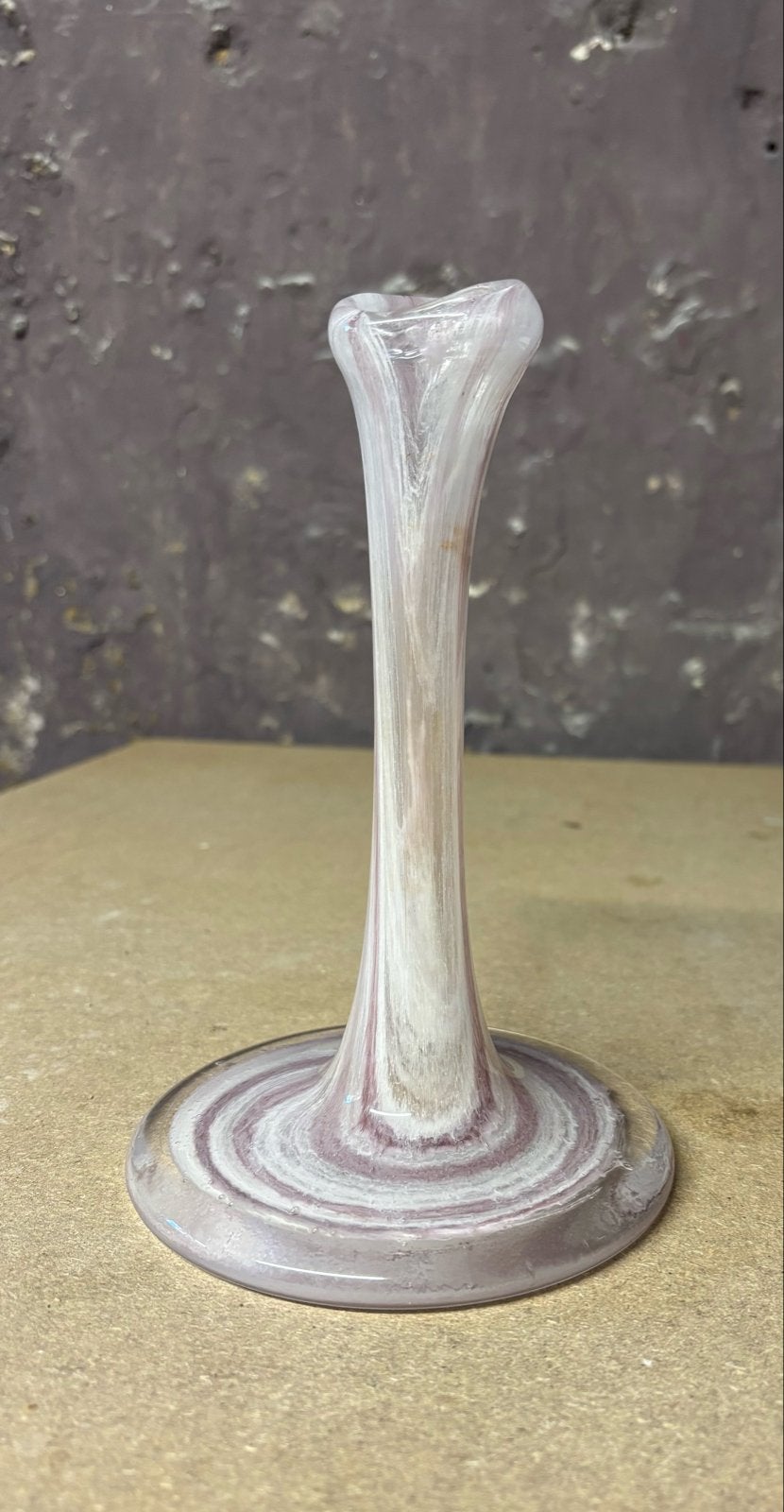 Murano Elegante glazen vaas met spiraalpatroon, Antiek en Kunst, Ophalen of Verzenden