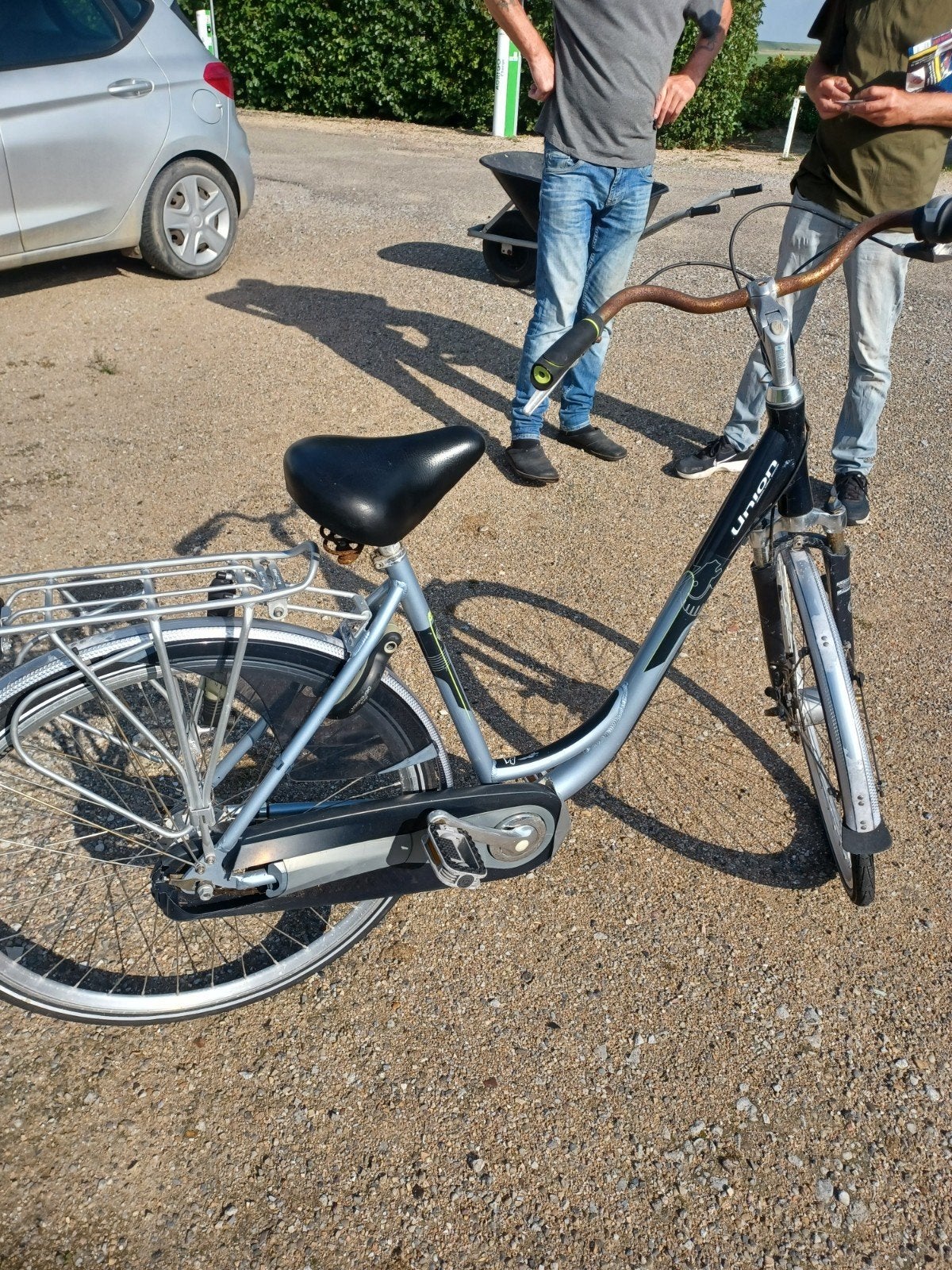 Union damesfiets met lage instap en bagagedrager, Overige merken, Velgrem, Ophalen of Verzenden, 53 tot 56 cm