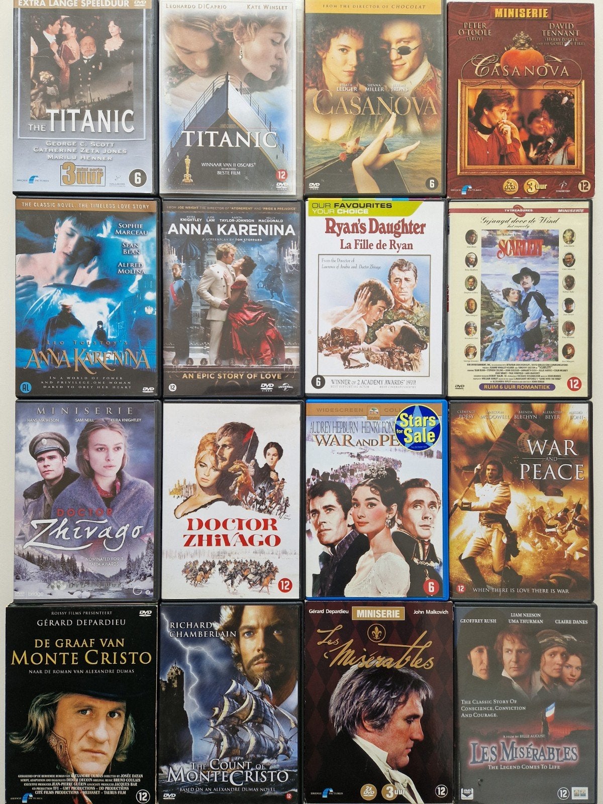 Drama Mini-series + Films DVD Pakket, Vanaf 12 jaar, Verzenden, Zo goed als nieuw, Drama