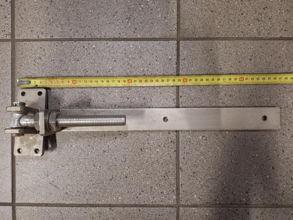 Verstelbaar poortbeslag RVS en zwart gecoat, Ophalen, Hout, 200 cm of meer, 150 tot 200 cm