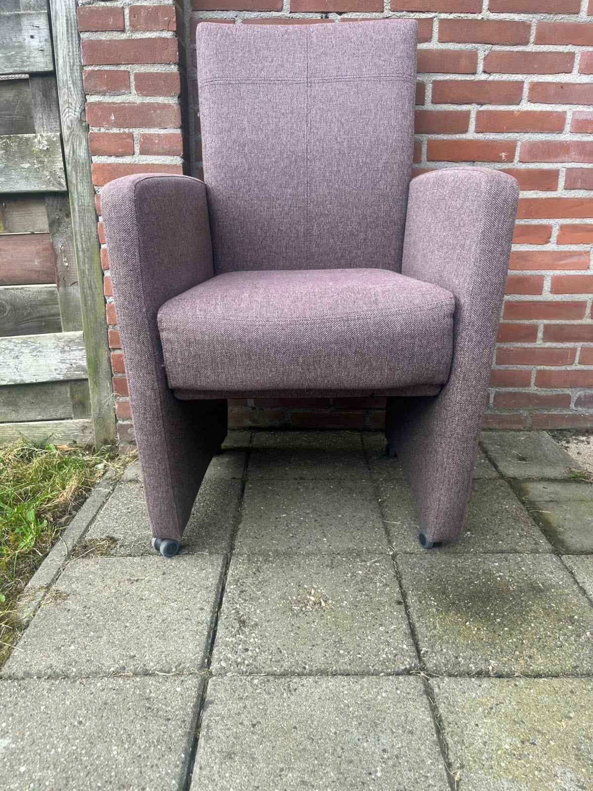 4 eetstoelen met wieltjes, Ophalen of Verzenden, Gebruikt, Minder dan 75 cm, 50 tot 75 cm