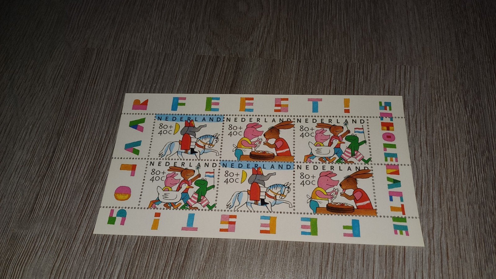 Feest! Postzegelvel Nederland 80+40c, Ophalen of Verzenden