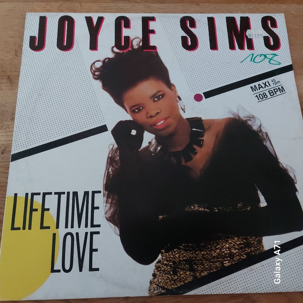 12 inch Maxisingel Joyce Sims - Lifetime Love (1987), Gebruikt, Ophalen of Verzenden, Disco, Beschermende buitenhoes